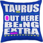 Taurus April May birthday zodiac sign Taurus's men and women Throw Pillow - Taurus Pillow for men