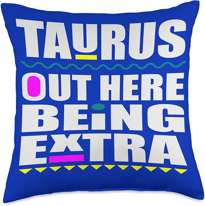Taurus April May birthday zodiac sign Taurus's men and women Throw Pillow - Taurus Pillow for men