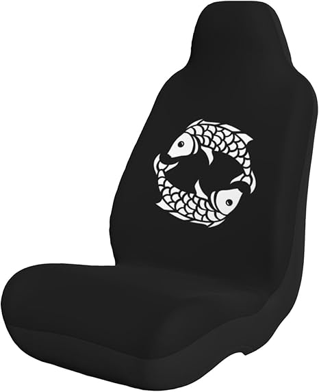 Pisces Zodiac Symbol Universal Truck SUV Car Seat Cover Set Car Interior Seat Covers - Aquarius Car Seat Cover for men