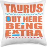 Taurus April May birthday zodiac sign Taurus's men and women Throw Pillow - Taurus Pillow for men