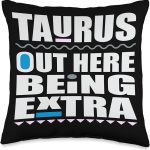 Taurus April May birthday zodiac sign Taurus's men and women Throw Pillow - Taurus Pillow for men