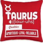 Taurus April May birthday zodiac sign Taurus's men and women Throw Pillow - Taurus Pillow for men