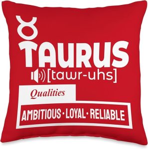Taurus April May birthday zodiac sign Taurus's men and women Throw Pillow - Taurus Pillow for men
