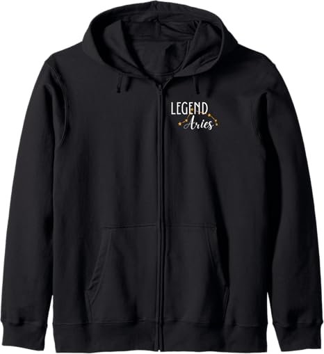Legend Aries , Zodiac Aries Sign Birthday Gift, Astrology Zip Hoodie - Aries Hoodie for men