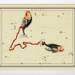 Monem Art Astrology Posters, Pisces Zodiac Constellation Poster - Great Vintage Zodiac Poster, Astrology and Aptitude Vintage Home Wall Decor for Astrology Enthusiasts, 16x20 White Framed - Pisces Canvas for men