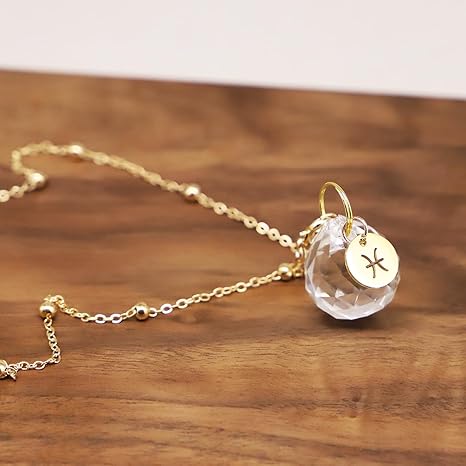 Car Sun Catcher, Mirror Hanging Accessories, Zodiac Sign Decor, Cute Car Accessories for Women, Gift for Her (Pisces) - Pisces for men