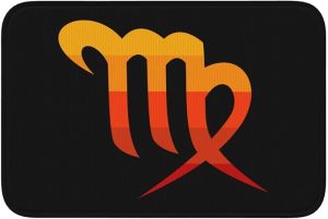 Zodiac Sign Virgo Symbol Bathroom Rugs 24 X 16 Inches Absorbent Non Slip Door Mats Bath Mat Home Decor - Virgo Car Floor Mat for men