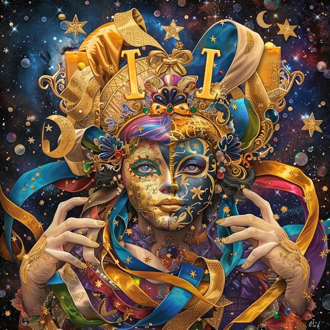 Zodiac Sign Gemini with Golden Mask DIY 5D Diamond Paint Kits for Adults Easy for Beginner Round Full Drill Diamond Art Painting Gems Cross Stitch Mosaic Craft for Home Decor 14x14inch（4） - Gemini Canvas for men
