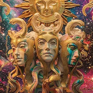 Zodiac Sign Gemini Shining Mask DIY 5D Diamond Paint Kits for Adults Easy for Beginner Round Full Drill Diamond Art Painting Gems Cross Stitch Mosaic Craft for Home Decor 14x14inch(1) - Gemini Canvas for men