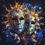 Zodiac Sign of Gemini with Masks DIY 5D Diamond Paint Kits for Adults Easy for Beginner Round Full Drill Diamond Art Painting Gems Cross Stitch Mosaic Craft for Home Decor 16x16inch(3) - Gemini Canvas for men