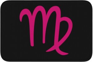 Zodiac Sign Virgo Symbol Bathroom Rugs 24 X 16 Inches Absorbent Non Slip Door Mats Bath Mat Home Decor - Virgo Car Floor Mat for men