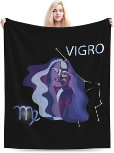 Virgo Zodiac Sign Throw Blanket for Couch 40"x30" Cozy Soft Sofa Chair Bed Throw Blankets Flannel Blanket - Virgo Blanket for men