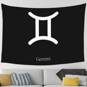 NUSDB Gemini Sign Wall Tapestry For Bedroom Home Dorm Decor Large Tapestries 60" X 90" - Gemini Blanket for men