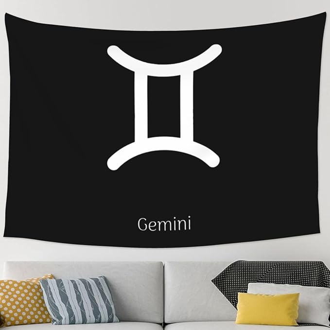 NUSDB Gemini Sign Wall Tapestry For Bedroom Home Dorm Decor Large Tapestries 60" X 90" - Gemini Blanket for men