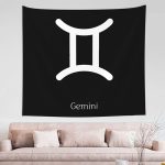 NUSDB Gemini Sign Wall Tapestry For Bedroom Home Dorm Decor Large Tapestries 60" X 51" - Gemini Blanket for men