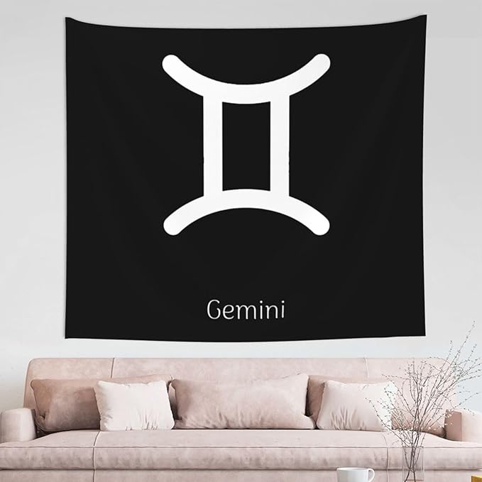 NUSDB Gemini Sign Wall Tapestry For Bedroom Home Dorm Decor Large Tapestries 60" X 51" - Gemini Blanket for men