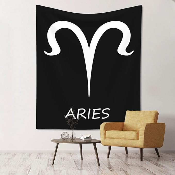 NUSDB Aries Sign Wall Tapestry For Bedroom Home Dorm Decor Large Tapestries 51" X 60" - Aries Blanket for men