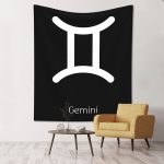 NUSDB Gemini Sign Wall Tapestry For Bedroom Home Dorm Decor Large Tapestries 51" X 60" - Gemini Blanket for men