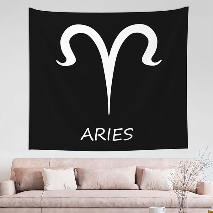 NUSDB Aries Sign Wall Tapestry For Bedroom Home Dorm Decor Large Tapestries 60" X 51" - Aries Blanket for men