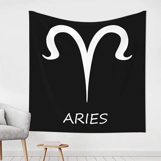 NUSDB Aries Sign Wall Tapestry For Bedroom Home Dorm Decor Large Tapestries 59" X 59" - Aries Blanket for men