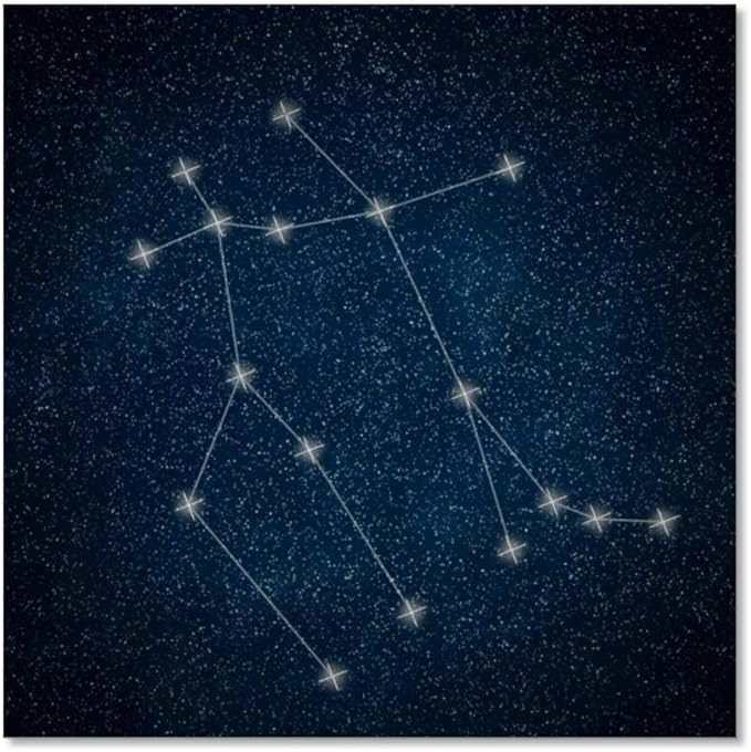Gemini Constellation Zodiac Sign Gemini constellation lines Galaxy Canvas Wall Art for Bathroom Bedroom Pictures Wall Decor Living Room Kitchen Office Framed Poster Prints Artwork Painting 16x16 - Gemini Canvas for men
