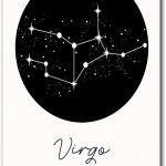 Canvas Painting Poster and Print Pictures Virgo Art Print Astrological Zodiac Sign Wall Poster Modern Astrology Artwork for Living Room Bedroom Office Living Room and Bedroom Office Decoration 8x12inch - Virgo Poster for men
