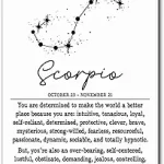 GEORHJ Canvas Painting Wall Mural Print Scorpio Zodiac Sign Trendy Art Print Sarcastic Adult Humor Wall for Bedroom Decor Modern Art Decoration for Living Room Bedroom and Office 8x12inch - Scorpio Canvas for men