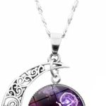 Fashion Zodiac Sign Necklace For Women 12 Constellation Luminous Creative Cabochon Glass Hollow Moon Pendant Clavicle Chain,Jewelry Gift Accessories - Scorpio Accessories for men
