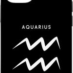 iPhone 14 Aquarius The Water-Bearer - Minimalist Zodiac Sign Case - Aquarius Phone Case for men