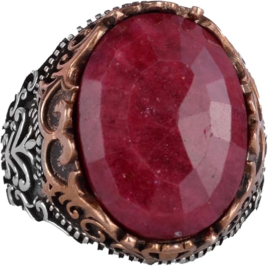 Real Natural Gemstone Handmade Ring - 925 Sterling Silver Handmade Ring - Elegant Unique Ring - Aries Ring for men