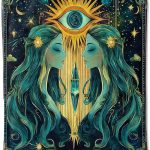 Gemini Zodiac Blanket Gifts for Women Adult Girls,Tarot Astrology Throw Blankets,Soft Comfy Lightweight for Home Halloween Couch Bed Sofa Decor,Celestial Eye Night Sky Design 50x40in - Gemini Blanket for men