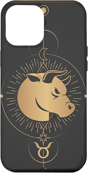 iPhone 15 Pro Max Taurus Zodiac Sign Symbol Cosmic Cool Astrology Lover Gifts Case - Taurus Phone Case for men