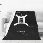 Gemini Sign Blanket Super Soft Warm Large Blanket, for Couch Bed Home Decor 40"x30" - Gemini Blanket for men