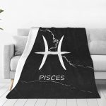 Pisces Sign Throw Blankets Super Soft Warm Large Blanket, for Couch Bed Home Decor 40"x30" - Pisces Home Decor for men