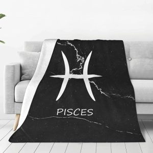 Pisces Sign Throw Blankets Super Soft Warm Large Blanket, for Couch Bed Home Decor 40"x30" - Pisces Home Decor for men