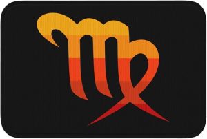 Zodiac Sign Virgo Symbol Bathroom Rugs Bath Mat Soft Cozy and Absorbent Bath Rug, Non Slip Bath Mat for Bathroom Door, Shower, and Tub 24x16 in Bath Rug - Virgo Car Floor Mat for men