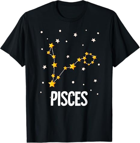 Astrology Constellation Star Sign Gifts - Pisces T-Shirt for men