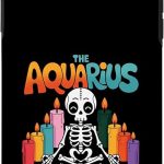 iPhone 11 Pro Max The Aquarius retro 70s cartoon Halloween Skeleton Horoscope Case - Aquarius Phone Case for men