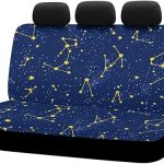 Car Rear Bench Seat Cover Zodiac Sign Blue Car Seat Cover Back Seat for Car Backseat Cover Protector Universal Fit Most Car Truck Vans SUVs Sedan 2 Pcs - Aquarius Car Seat Cover for men