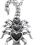 Scorpion Pendant Necklace 925 Sterling Silver Scorpio Zodiac Constellation Jewelry Gifts for Women - Scorpio Products for men