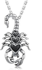 Scorpion Pendant Necklace 925 Sterling Silver Scorpio Zodiac Constellation Jewelry Gifts for Women - Scorpio Products for men