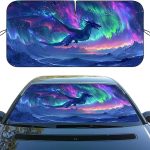 Dragon Car Windshield Sun Shade Aurora Borealis Cool Galaxy Blue and Purple Heatshield Front Window Car Sun Shade Windshield Blocks UV Rays Sun Visor Protector for Car Sedan Truck SUV Accessories - Aries Car Ornament for men