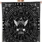 Feelyou Zodiac Fleece Throw Blanket Gemini Blanket for Kids Boys Girls Teens Moon Star Pattern Plush Blanket Universe Cloud Galaxy Fuzzy Blanket for Sofa Bed Couch,Baby 30x40 Inches - Gemini Blanket for men