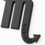 Scorpio Zodiac Sign Sticker Emblem – Astrology & Horoscope 3D Black Badge Decal for October 23-November 21 Birthdays – (3" x 3") - Durable, Weather-Resistant for All Flat Surfaces - Scorpio Sticker for men