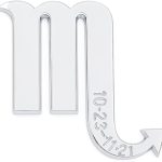 Scorpio Zodiac Sign Sticker Emblem – 3D Chrome Badge Decal for October 23-November 21 Birthdays – (3" x 3") - Durable, Weather-Resistant for Cars & Flat Surfaces - Scorpio Sticker for men