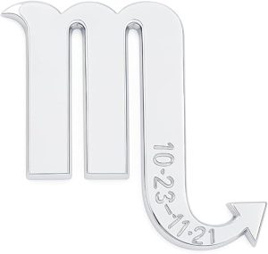 Scorpio Zodiac Sign Sticker Emblem – 3D Chrome Badge Decal for October 23-November 21 Birthdays – (3" x 3") - Durable, Weather-Resistant for Cars & Flat Surfaces - Scorpio Sticker for men