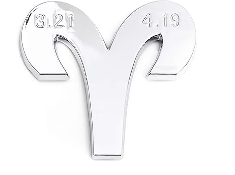 Aries Zodiac Sign Sticker Emblem – Chrome 3D Badge Decal for March 21st - April 19th Birthdays – (2.5" x 2.5") - Durable, Weather-Resistant ABS Decals for Cars & Flat Surfaces - Aries Sticker for men