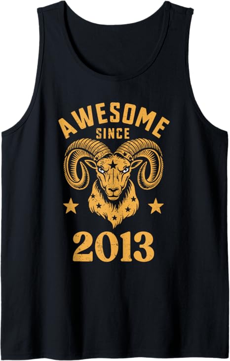 Aries Zodiac Star Sign Awesome Since 2013 Birthday Aries Tank Top - Aries T-Shirt for men