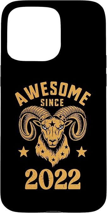 iPhone 15 Pro Max Aries Zodiac Star Sign Awesome Since 2022 Birthday Aries Case - Aries Phone Case for men