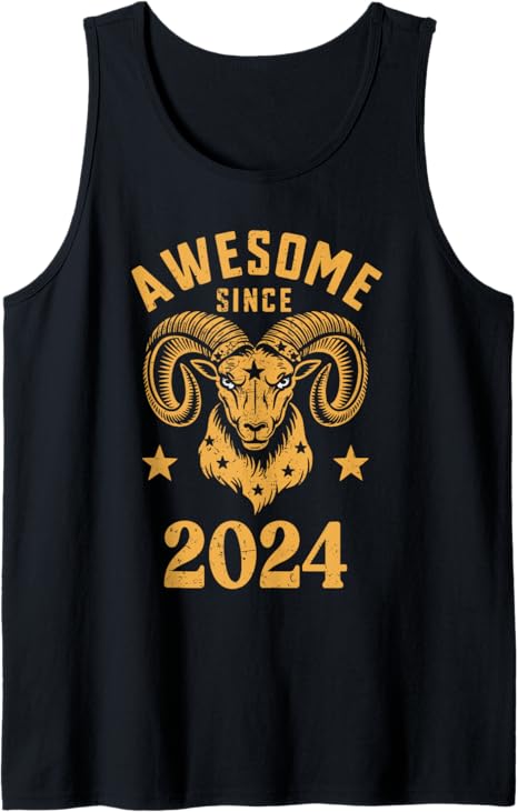 Aries Zodiac Star Sign Awesome Since 2024 Birthday Aries Tank Top - Aries T-Shirt for men